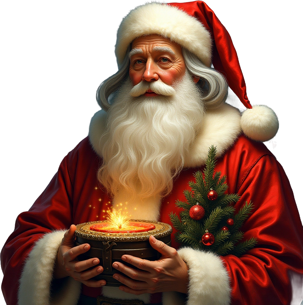 Santa Claus with a Magical Gift